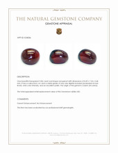 3.86 Ct. Red Cabochon Garnet from Ceylon (Sri Lanka) Appraisal