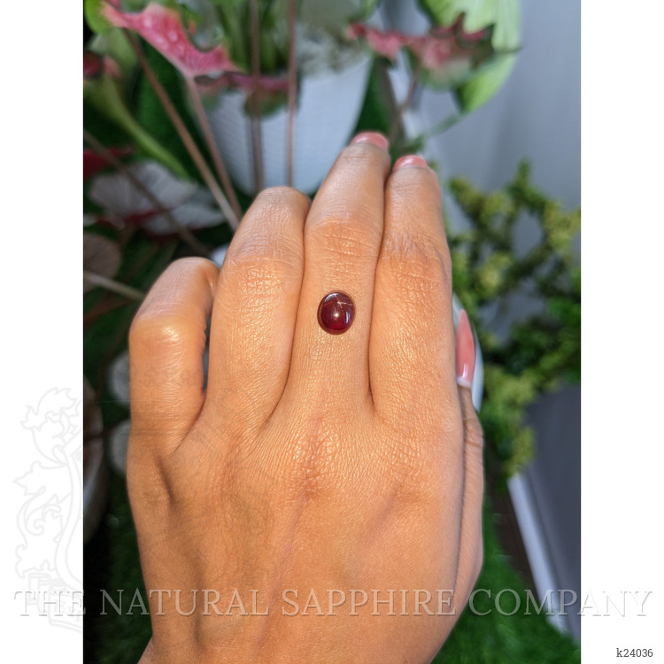 3.86 Ct. Red Cabochon Garnet from Ceylon (Sri Lanka)