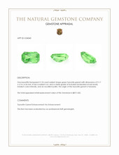 2.18 Ct. Tsavorite Garnet from Tanzania Appraisal