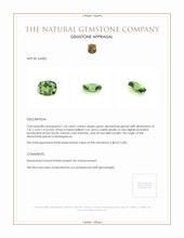 1.26 Ct. Demantoid Garnet from Madagascar Appraisal