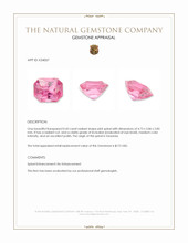 0.43 Ct. Pink Spinel from Tanzania Appraisal
