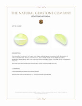1.65 Ct. Yellowish Green Cabochon Chrysoberyl from Tanzania Appraisal