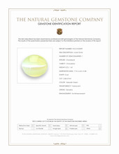 1.65 Ct. Yellowish Green Cabochon Chrysoberyl from Tanzania Scan Report