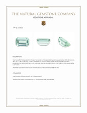3.74 Ct. Bluish Green Aquamarine from Tanzania Appraisal
