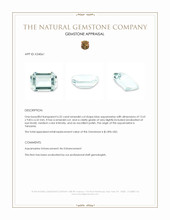 6.32 Ct. Greenish Blue Aquamarine from Tanzania Appraisal