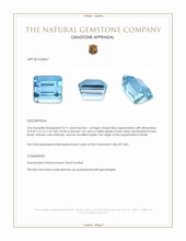 4.71 Ct. Blue Aquamarine from Brazil Appraisal