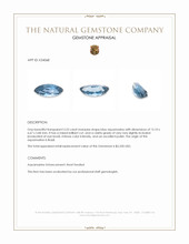 3.23 Ct. Blue Aquamarine from Brazil Appraisal