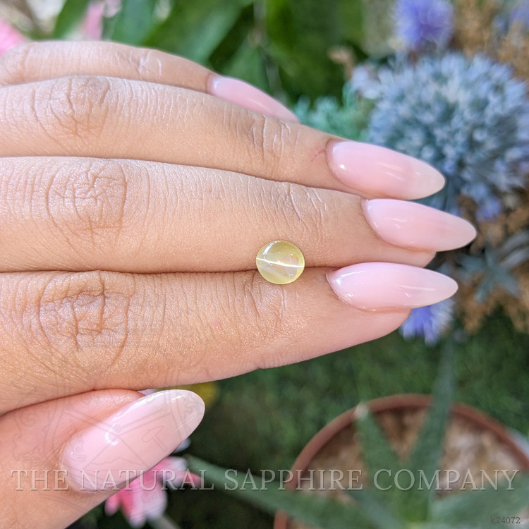 1.31 Ct. Greenish Yellow Cabochon Chrysoberyl from Tanzania