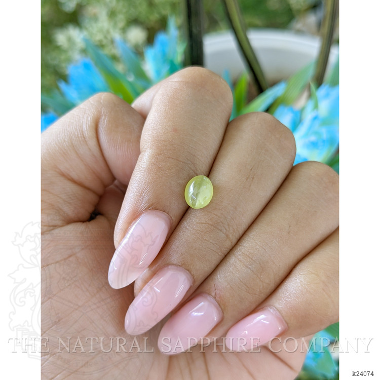1.47 Ct. Greenish Yellow Cabochon Chrysoberyl from Tanzania