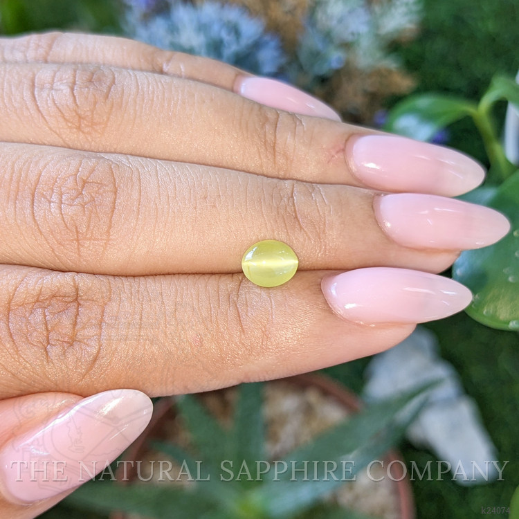 1.47 Ct. Greenish Yellow Cabochon Chrysoberyl from Tanzania