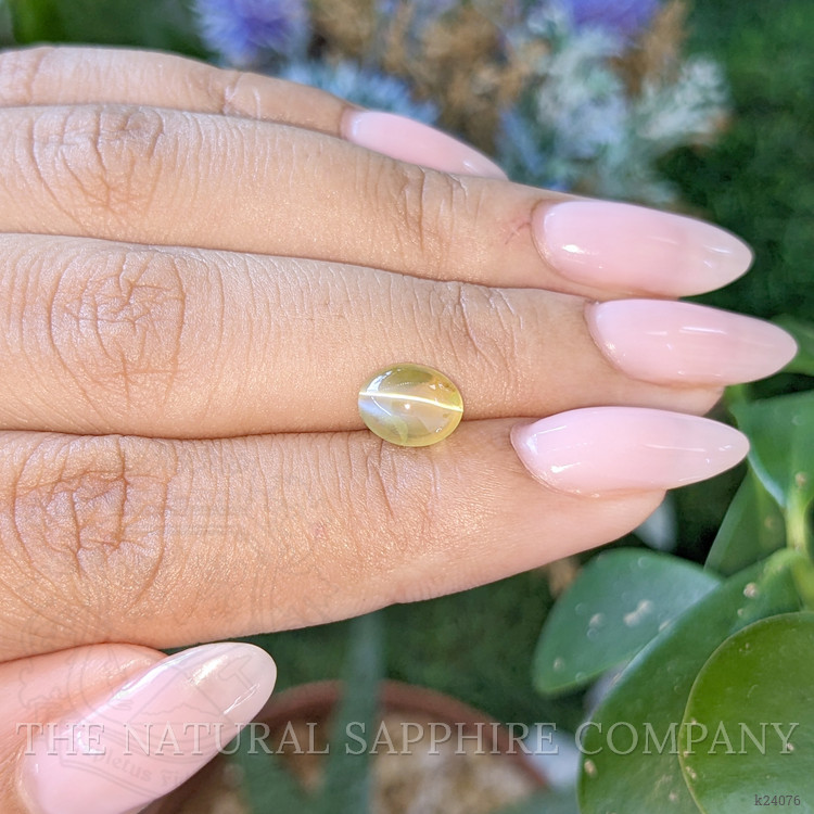 2.27 Ct. Greenish Yellow Cabochon Chrysoberyl from Tanzania