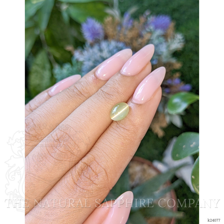 2.32 Ct. Yellowish Green Cabochon Chrysoberyl from Tanzania