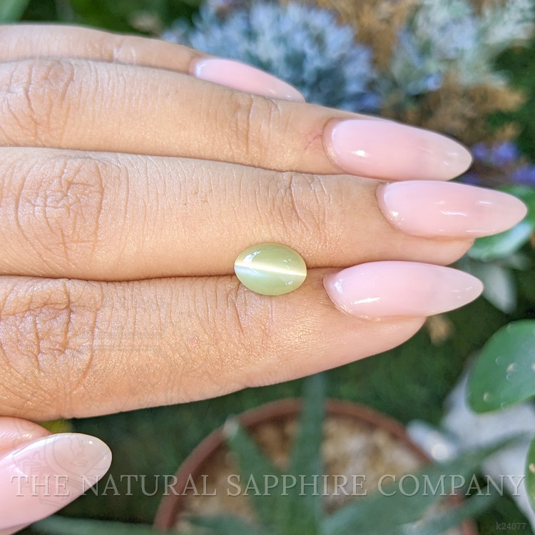 2.32 Ct. Yellowish Green Cabochon Chrysoberyl from Tanzania