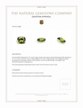 1.25 Ct. Demantoid Garnet from Madagascar Appraisal