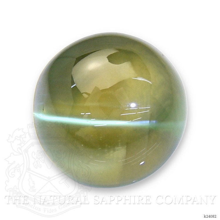 2.08 Ct. Yellowish Green Cabochon Chrysoberyl from Tanzania