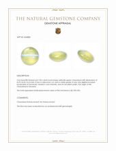 2.83 Ct. Yellowish Green Cabochon Chrysoberyl from Tanzania Appraisal