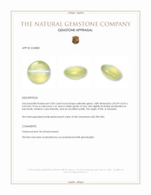 2.83 Ct. Yellowish Green Cabochon Chrysoberyl from Tanzania Appraisal