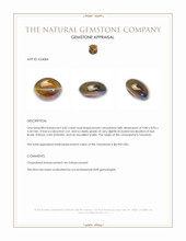 4.02 Ct. Brown Cabochon Chrysoberyl from Tanzania Appraisal