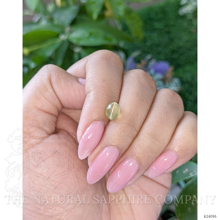 1.69 Ct. Yellowish Green Cabochon Chrysoberyl from Tanzania