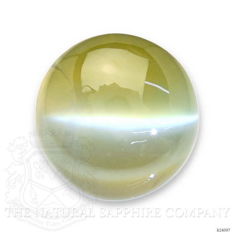 6.36 Ct. Yellowish Green Cabochon Chrysoberyl from Tanzania