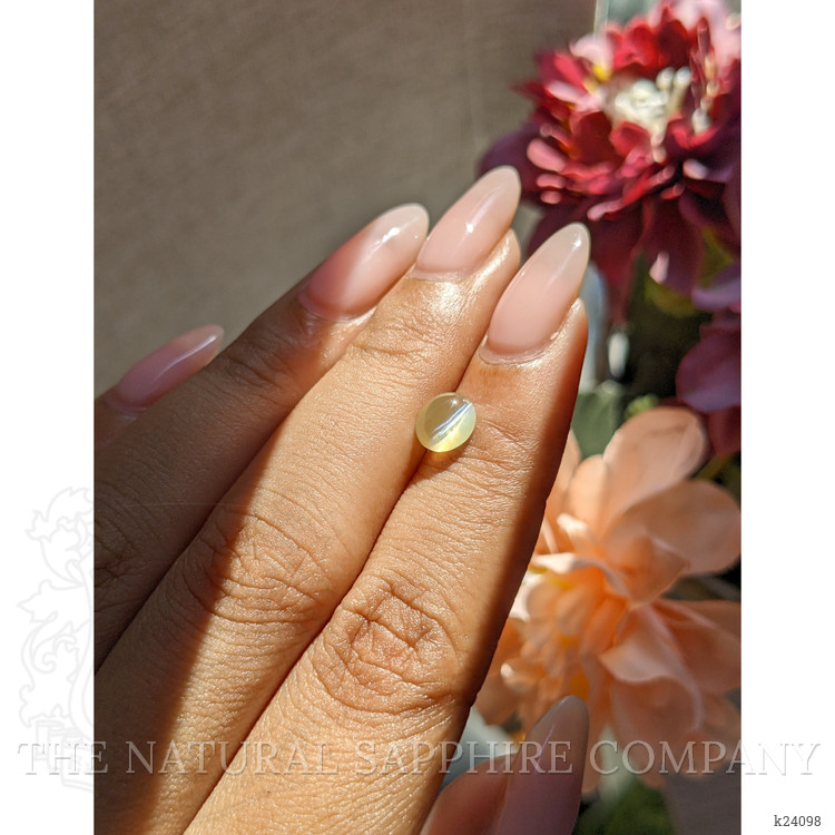 1.50 Ct. Greenish Yellow Cabochon Chrysoberyl from Tanzania