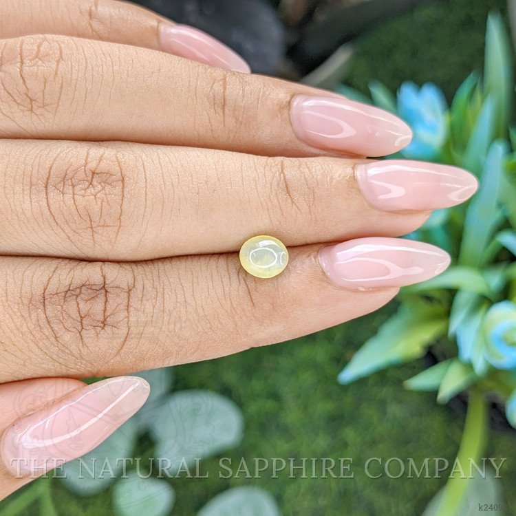 1.50 Ct. Greenish Yellow Cabochon Chrysoberyl from Tanzania