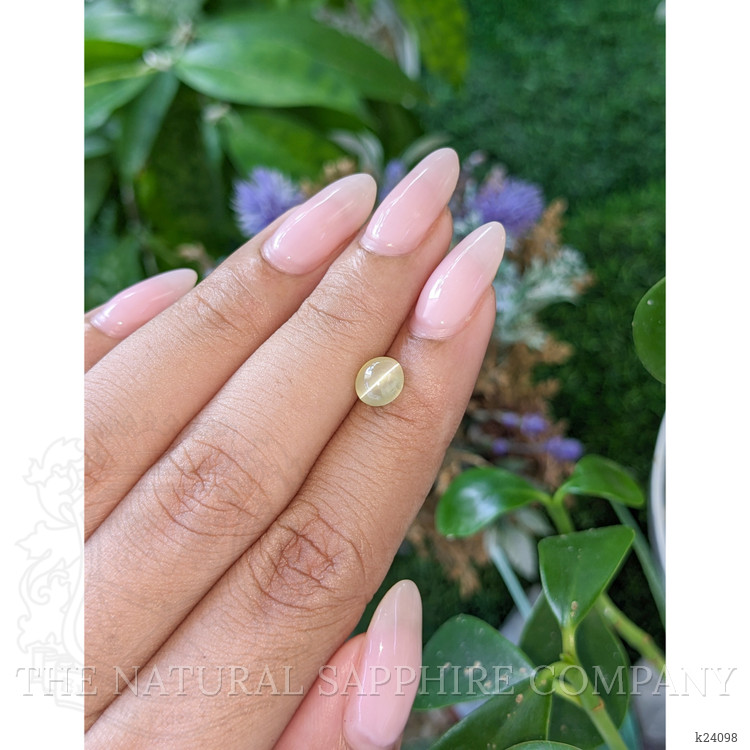 1.50 Ct. Greenish Yellow Cabochon Chrysoberyl from Tanzania
