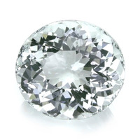 Three Stone Aquamarine Ring 18.94 Ct., 14K Yellow & White Combination Stone