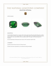 4.12 Ct. Tsavorite Garnet from Tanzania Appraisal