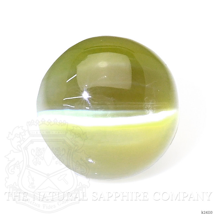 5.00 Ct. Greenish Yellow Cabochon Chrysoberyl from Ceylon (Sri Lanka)