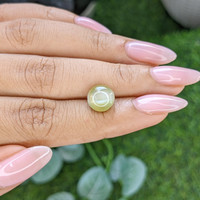 5.00 Ct. Greenish Yellow Cabochon Chrysoberyl from Ceylon (Sri Lanka) Life Style