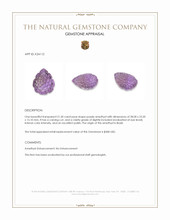 51.30 Ct. Purple Amethyst from Brazil Appraisal