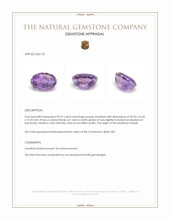 90.72 Ct. Purple Amethyst from Brazil Appraisal