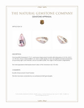 175.21 Ct. Peach Kunzite from Afghanistan Appraisal