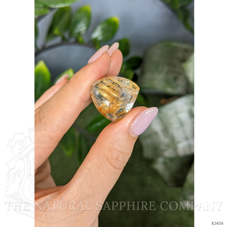 22.23 Ct. Multi Color Cabochon Rutilated Quartz from Brazil