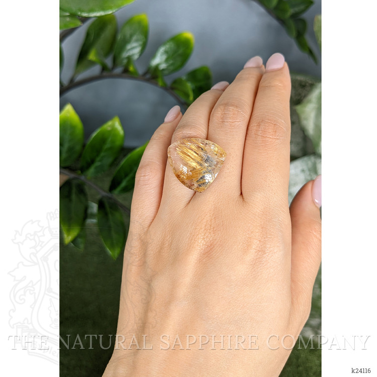22.23 Ct. Multi Color Cabochon Rutilated Quartz from Brazil