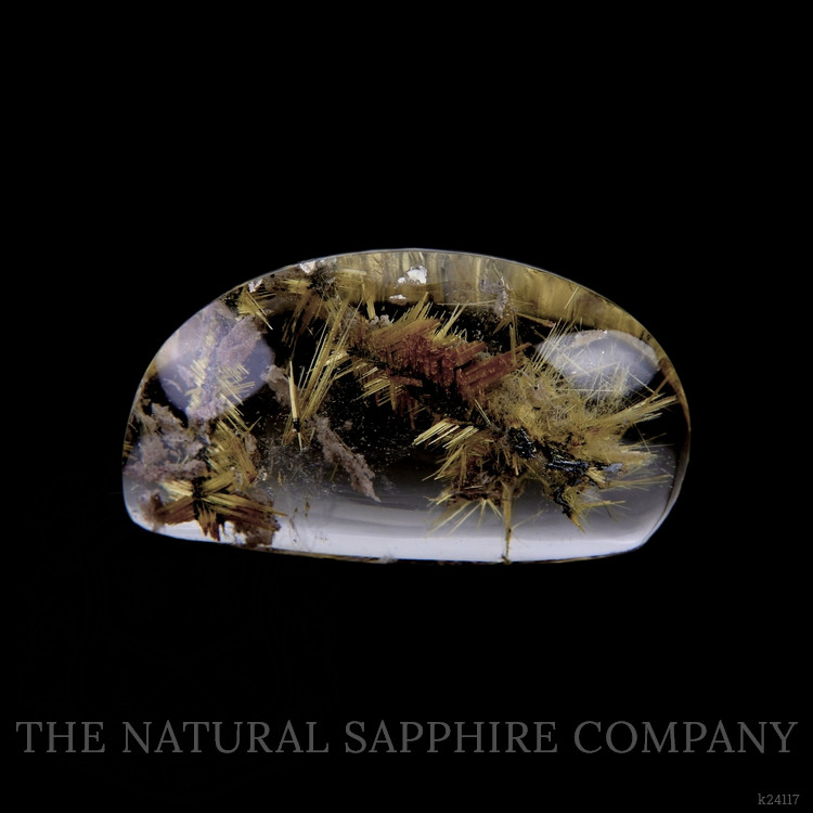 51.55 Ct. Multi Color Cabochon Rutilated Quartz from Brazil