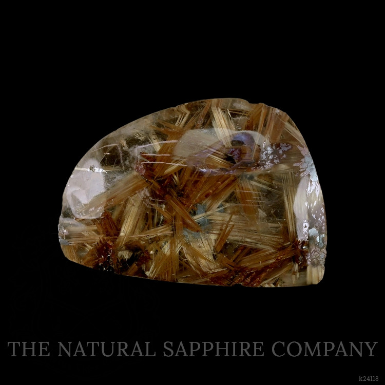 44.83 Ct. Multi Color Cabochon Rutilated Quartz from Brazil