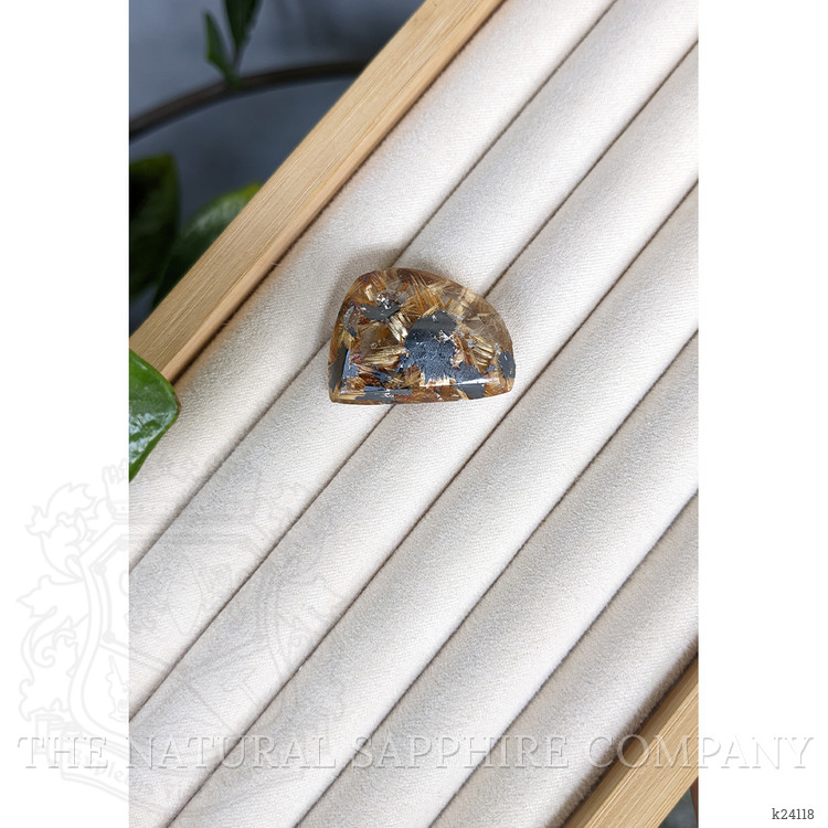 44.83 Ct. Multi Color Cabochon Rutilated Quartz from Brazil