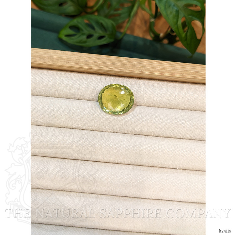 20.02 Ct. Yellowish Green Apatite from Brazil
