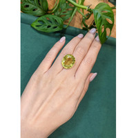20.02 Ct. Yellowish Green Apatite from Brazil Life Style