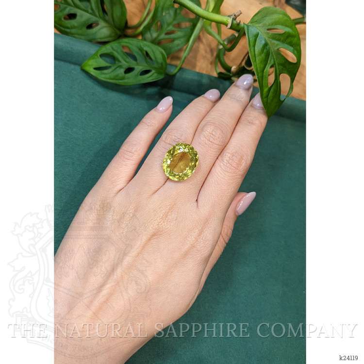 20.02 Ct. Yellowish Green Apatite from Brazil