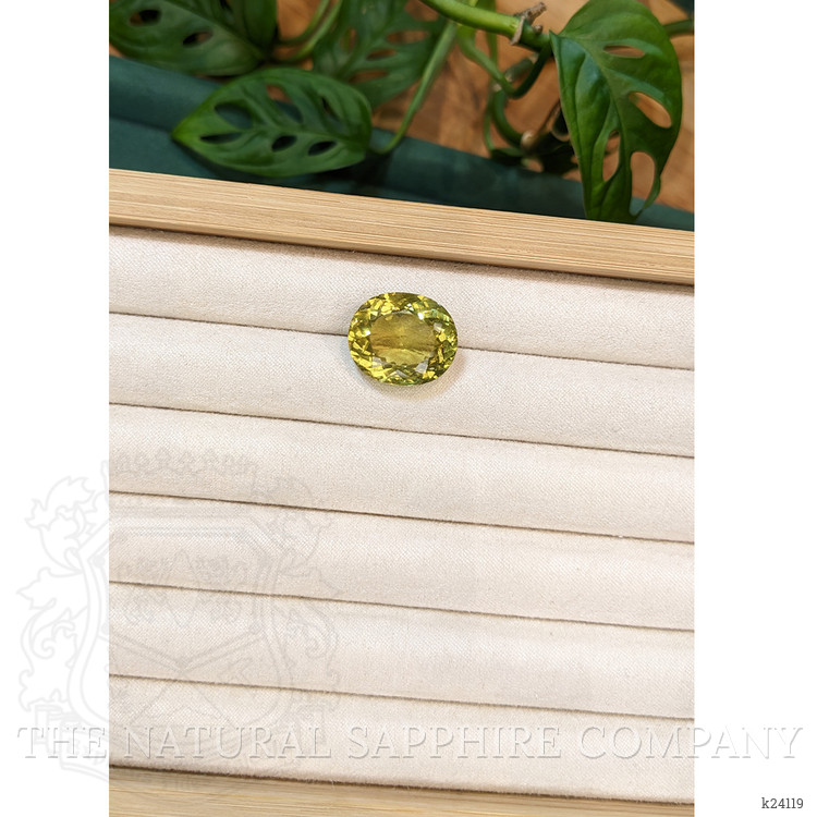 20.02 Ct. Yellowish Green Apatite from Brazil