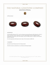 56.31 Ct. Red Cabochon Hessonite Garnet Appraisal