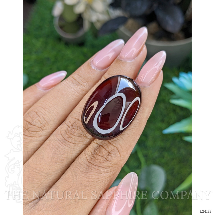 56.31 Ct. Red Cabochon Hessonite Garnet