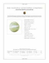 1.80 Ct. Yellowish Green Cabochon Chrysoberyl from Ceylon (Sri Lanka) Scan Report