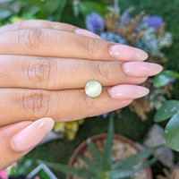 1.80 Ct. Yellowish Green Cabochon Chrysoberyl from Ceylon (Sri Lanka) Life Style