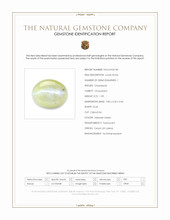 1.90 Ct. Yellowish Green Cabochon Chrysoberyl from Ceylon (Sri Lanka) Scan Report
