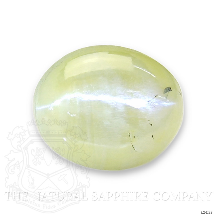 1.90 Ct. Yellowish Green Cabochon Chrysoberyl from Ceylon (Sri Lanka)