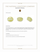 1.71 Ct. Greenish Yellow Cabochon Chrysoberyl from Ceylon (Sri Lanka) Appraisal